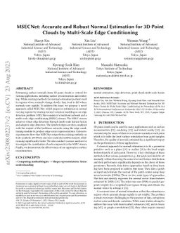 MSECNet: Accurate and Robust Normal Estimation for 3D Point Clouds by
  Multi-Scale Edge Conditioning