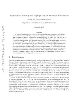 Information Geometry and Asymptotics for Kronecker Covariances