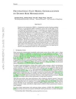 Frustratingly Easy Model Generalization by Dummy Risk Minimization