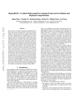 RegionBLIP: A Unified Multi-modal Pre-training Framework for Holistic
  and Regional Comprehension
