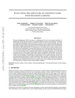 Evaluating the structure of cognitive tasks with transfer learning