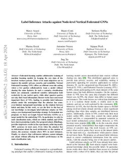 Label Inference Attacks against Node-level Vertical Federated GNNs