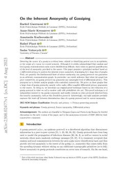 On the Inherent Anonymity of Gossiping