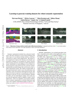 Learning to Generate Training Datasets for Robust Semantic Segmentation