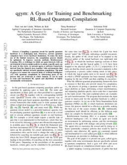 qgym: A Gym for Training and Benchmarking RL-Based Quantum Compilation