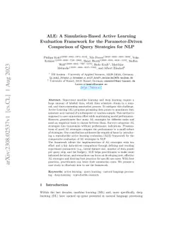 ALE: A Simulation-Based Active Learning Evaluation Framework for the
  Parameter-Driven Comparison of Query Strategies for NLP