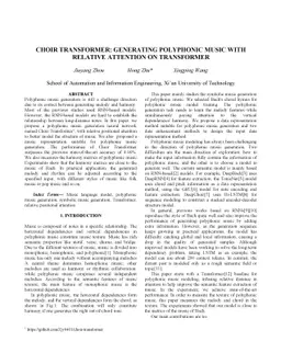 Choir Transformer: Generating Polyphonic Music with Relative Attention
  on Transformer