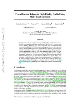 From Discrete Tokens to High-Fidelity Audio Using Multi-Band Diffusion