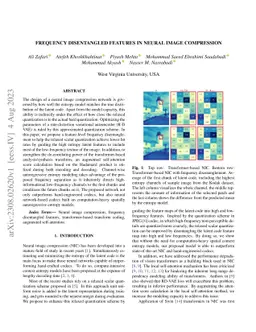 Frequency Disentangled Features in Neural Image Compression