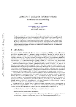 A Review of Change of Variable Formulas for Generative Modeling