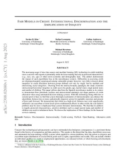 Fair Models in Credit: Intersectional Discrimination and the
  Amplification of Inequity