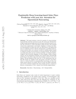 Explainable Deep Learning-based Solar Flare Prediction with post hoc
  Attention for Operational Forecasting