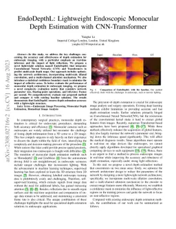 EndoDepthL: Lightweight Endoscopic Monocular Depth Estimation with
  CNN-Transformer