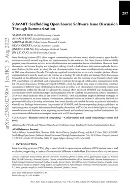 SUMMIT: Scaffolding OSS Issue Discussion Through Summarization