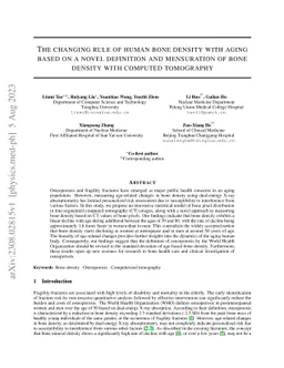 An AI-driven Assessment of Bone Density as a Biomarker Leading to the Aging Law