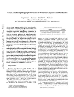 PromptCARE: Prompt Copyright Protection by Watermark Injection and
  Verification