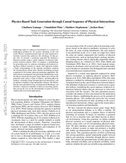 Physics-Based Task Generation through Causal Sequence of Physical
  Interactions