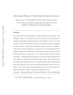 Data-Based Design of Multi-Model Inferential Sensors