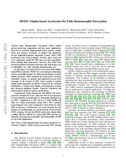 REED: Chiplet-Based Accelerator for Fully Homomorphic Encryption