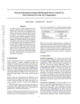 Private Federated Learning with Dynamic Power Control via Non-Coherent
  Over-the-Air Computation