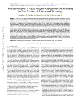 InnovationInsights: A Visual Analytics Approach for Understanding the
  Dual Frontiers of Science and Technology