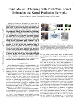 Blind Motion Deblurring with Pixel-Wise Kernel Estimation via Kernel
  Prediction Networks