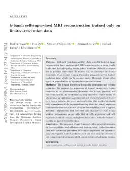 K-band: Self-supervised MRI Reconstruction via Stochastic Gradient
  Descent over K-space Subsets