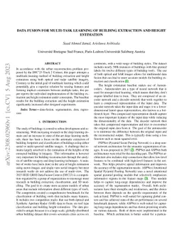Data Fusion for Multi-Task Learning of Building Extraction and Height
  Estimation
