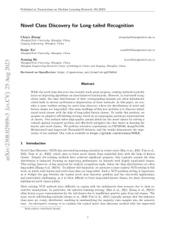 Novel Class Discovery for Long-tailed Recognition