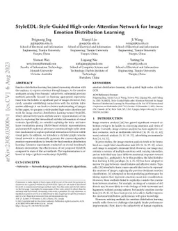 StyleEDL: Style-Guided High-order Attention Network for Image Emotion
  Distribution Learning