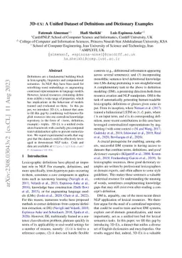 3D-EX : A Unified Dataset of Definitions and Dictionary Examples