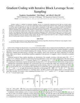 Gradient Coding with Iterative Block Leverage Score Sampling
