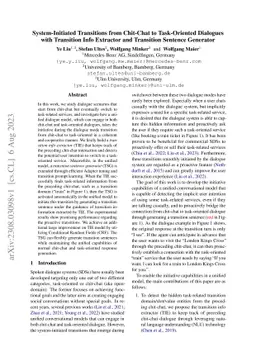 System-Initiated Transitions from Chit-Chat to Task-Oriented Dialogues
  with Transition Info Extractor and Transition Sentence Generator