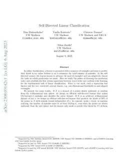 Self-Directed Linear Classification