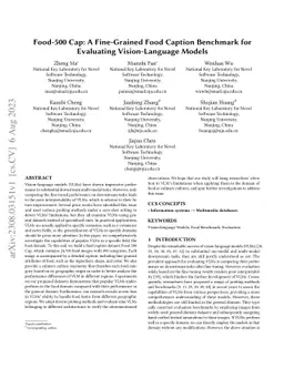 Food-500 Cap: A Fine-Grained Food Caption Benchmark for Evaluating
  Vision-Language Models