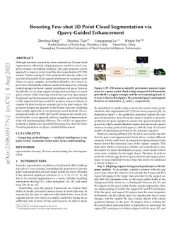 Boosting Few-shot 3D Point Cloud Segmentation via Query-Guided
  Enhancement