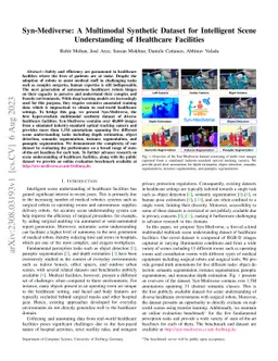 Syn-Mediverse: A Multimodal Synthetic Dataset for Intelligent Scene
  Understanding of Healthcare Facilities