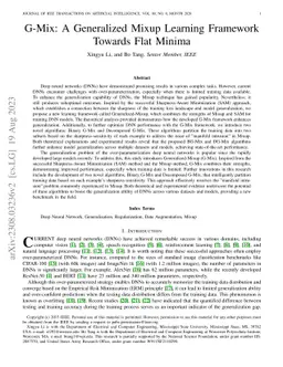 G-Mix: A Generalized Mixup Learning Framework Towards Flat Minima