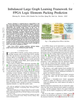 Imbalanced Large Graph Learning Framework for FPGA Logic Elements
  Packing Prediction