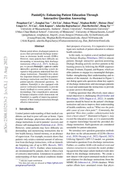 PaniniQA: Enhancing Patient Education Through Interactive Question
  Answering