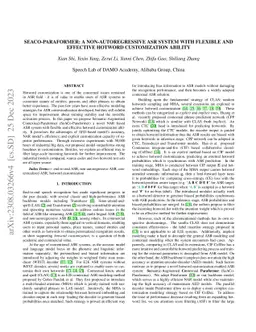 SeACo-Paraformer: A Non-Autoregressive ASR System with Flexible and
  Effective Hotword Customization Ability