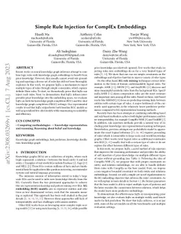 Simple Rule Injection for ComplEx Embeddings