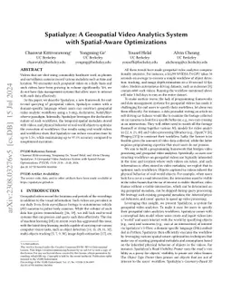 Spatialyze: A Geospatial Video Analytics System with Spatial-Aware
  Optimizations