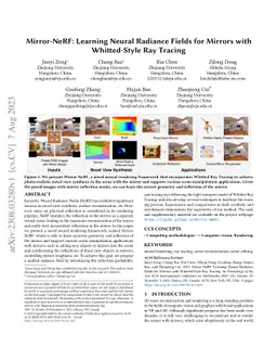 Mirror-NeRF: Learning Neural Radiance Fields for Mirrors with
  Whitted-Style Ray Tracing