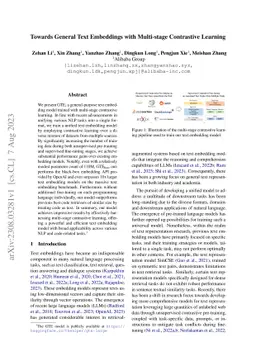 Towards General Text Embeddings with Multi-stage Contrastive Learning