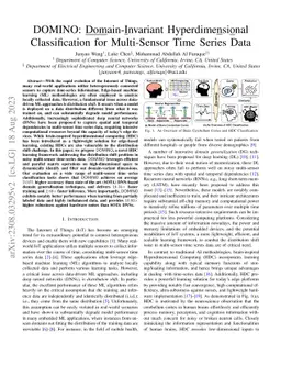 DOMINO: Domain-invariant Hyperdimensional Classification for
  Multi-Sensor Time Series Data