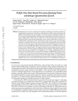 FLIQS: One-Shot Mixed-Precision Floating-Point and Integer Quantization
  Search