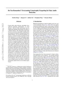 Do You Remember? Overcoming Catastrophic Forgetting for Fake Audio
  Detection