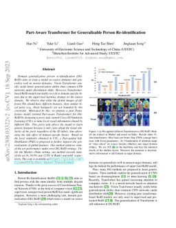 Part-Aware Transformer for Generalizable Person Re-identification