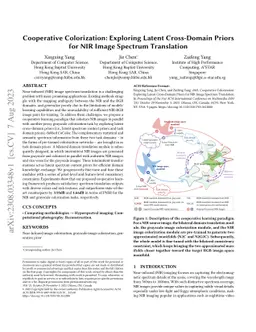 Cooperative Colorization: Exploring Latent Cross-Domain Priors for NIR
  Image Spectrum Translation